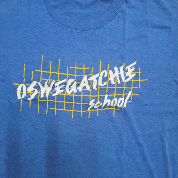 Oswegatchie School T Shirt VTG 80s Single Stitch S USA Made Mens Small - Picture 2 of 5